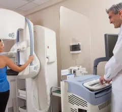 Breast imaging mammogram screening study being performed. The mammograms can reveal is a patient has breast cancer.