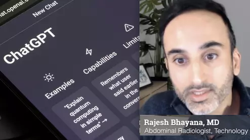 Rajesh Bhayana MD Toronto General Hospital in Toronto on ChatGPT passing radiology board.