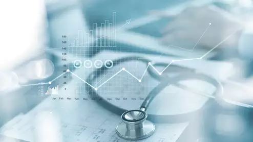 Medicare data stethoscope healthcare trends graphs finance financials