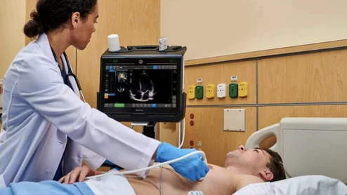 GE Healthcare's Venue Go point-of-care ultrasound (POCUS) system features AI-enabled tools to speed workflows, including Caption Guidance to help non-expert users capture diagnostic quality cardiac images. These systems helped drive positive earnings for the company in Q2 2025. 