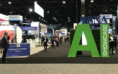 The Artificial Intelligence Showcase at RSNA included a large number of vendors and covered a quarter of the South Hall's show floor.
