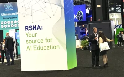 The Artificial Intelligence Showcase at RSNA included a large number of vendors and covered a quarter of the South Hall's show floor. #AI #RadAI #RSNA #RSNA22