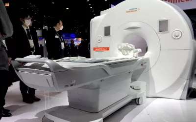 Siemens' new MRI 3T Magnatom Cima X on display at RSNA 2022.
