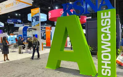 Entry way to the RSNA artificial intelligence showcase. Photo by Dave Fornell. #RSNA #RSNA23 #RSNA2023 orthopedic imaging