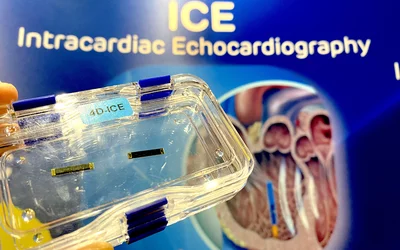Intracardiac echo transducers made by Eintik OEM at RSNA 2024.