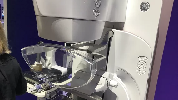 The Senographe Pristina 3D mammography system displayed at RSNA 2022.