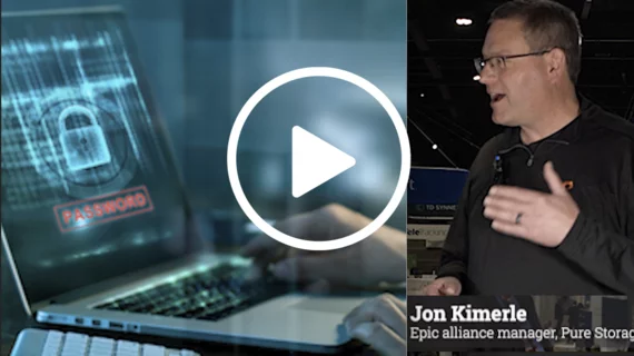 Video interview with Jom Kimerle from Pure Storage who shares trends in healthcare cybersecurity. #HIMSS